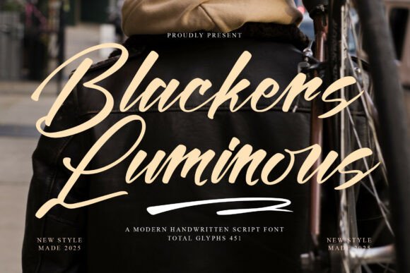 Blackers Luminous: A Modern Handwritten Typeface for Editorial Design