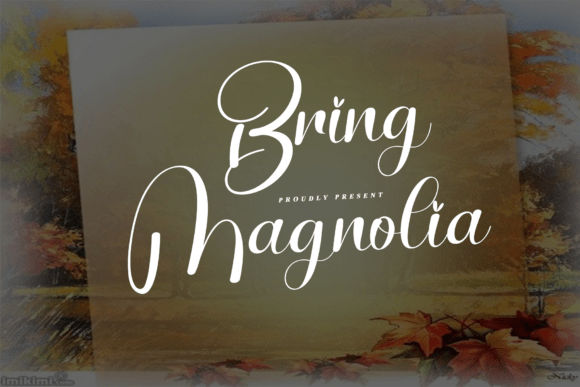 Bring Magnolia: A Graceful Script Typeface for Modern Editorial Design