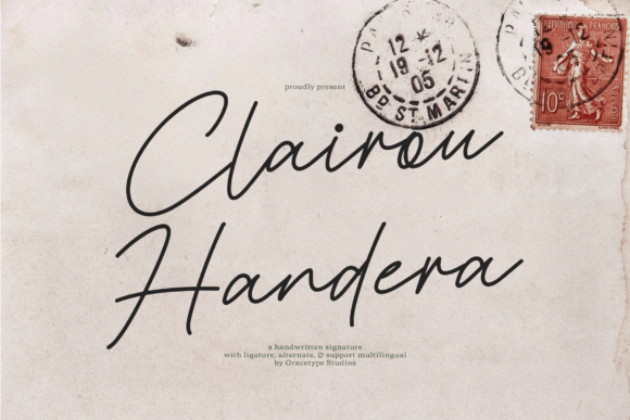 Clairou Handera: A Signature Script for Refined Brand Identity