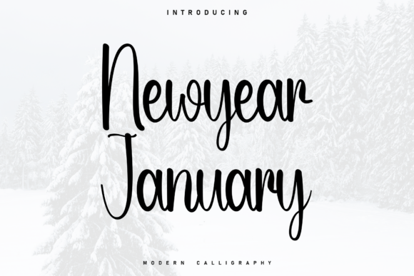 Newyear January: A Handwritten Typeface for Cozy Craft Designs