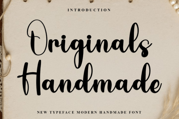 Originals Handmade: A Festive Script Font for Editorial Design