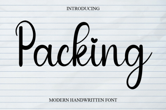 Packing: A Handwritten Font for Authentic Craft Projects