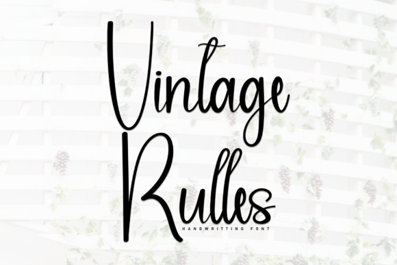 Vintage Rulles: A Handwritten Typeface for Charming Craft Designs